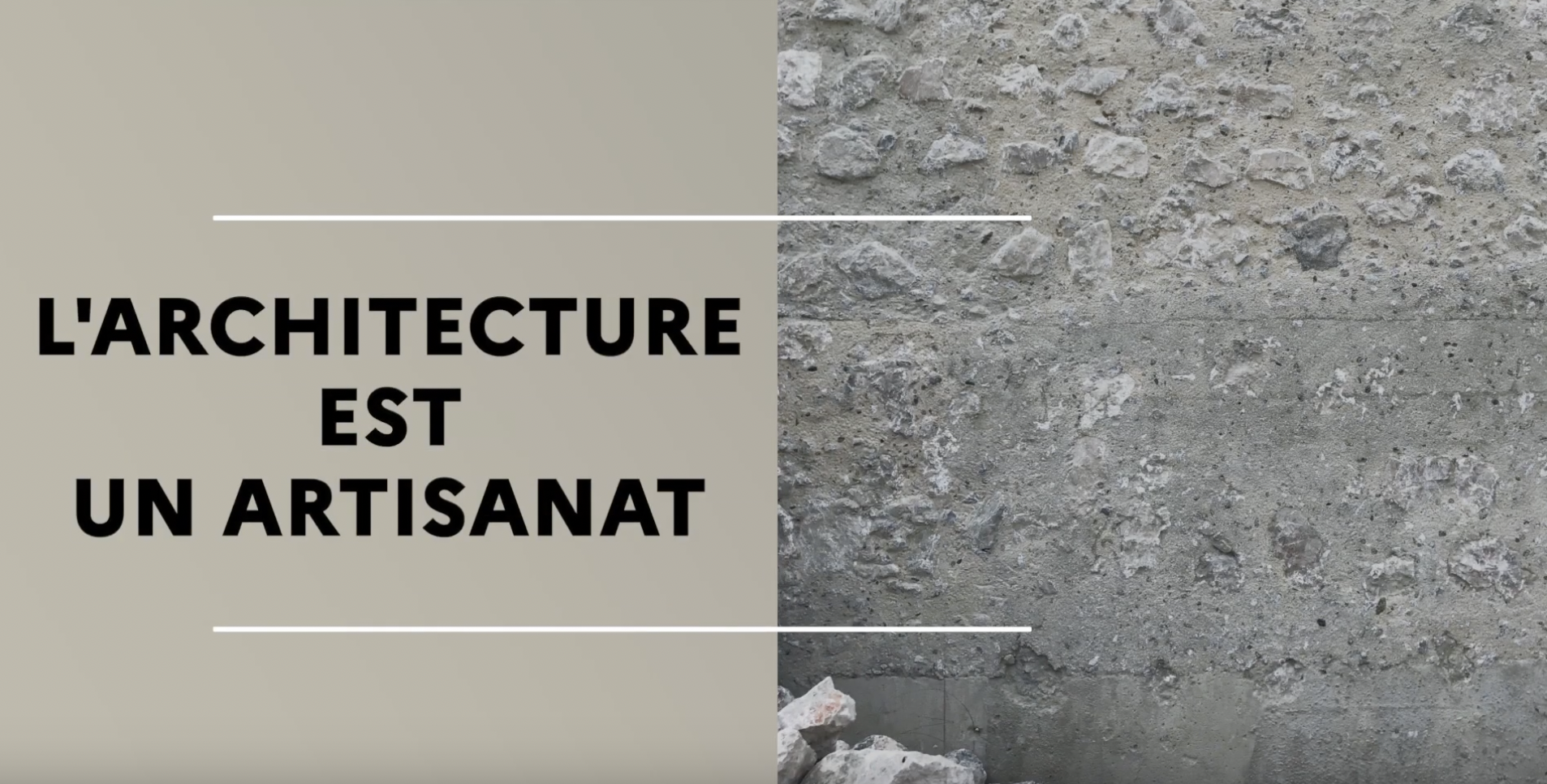 « L’architecture est un artisanat »⎮ENSACF